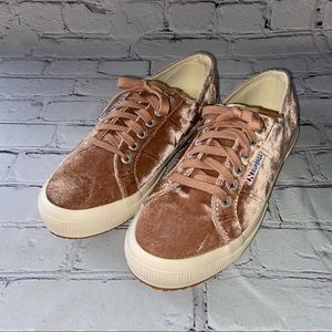 SUPERGA VELVET SNEAKER 2750 BLUSH PINK SIZE 90